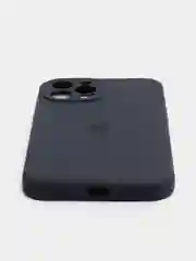 Темно-синий чехол Silicone Case для iPhone 12 Pro Max с логотипом закрытый низ