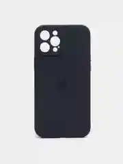 Темно-синий чехол Silicone Case для iPhone 12 Pro Max с логотипом закрытый низ