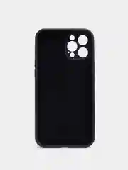 Темно-синий чехол Silicone Case для iPhone 12 Pro Max с логотипом закрытый низ