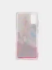 Коралловый чехол Samsung Galaxy A41 (Самсунг Галакси А41) чехол переливающийся жидкий с блестками