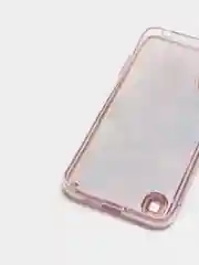 Розовый чехол Samsung Galaxy A01, M01 (Самсунг Галакси А01, М01) переливающийся жидкий с блестками