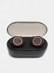 Красный беспроводные наушники компактные TWS BT, Bluetooth-гарнитура 5.0, зарядный кейс, Android