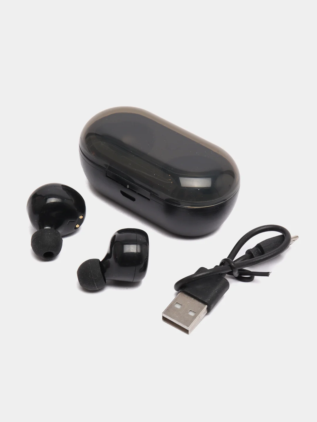 Красный беспроводные наушники компактные TWS BT, Bluetooth-гарнитура 5.0, зарядный кейс, Android