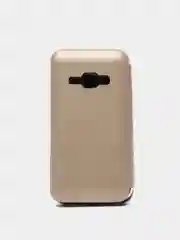 Золотой чехол книжка Samsung Galaxy J1 2016 / J120