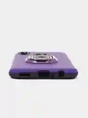 Фиолетовый чехол Huawei P Smart 2019 / Honor 10 Lite, Хонор 10лайт с металлическим кольцом подставкой