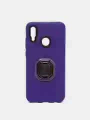Фиолетовый чехол Huawei P Smart 2019 / Honor 10 Lite, Хонор 10лайт с металлическим кольцом подставкой