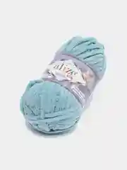 Небесно-голубой пряжа плюшевая Alize Velluto, микрополиэстер, 100 г, 68 м