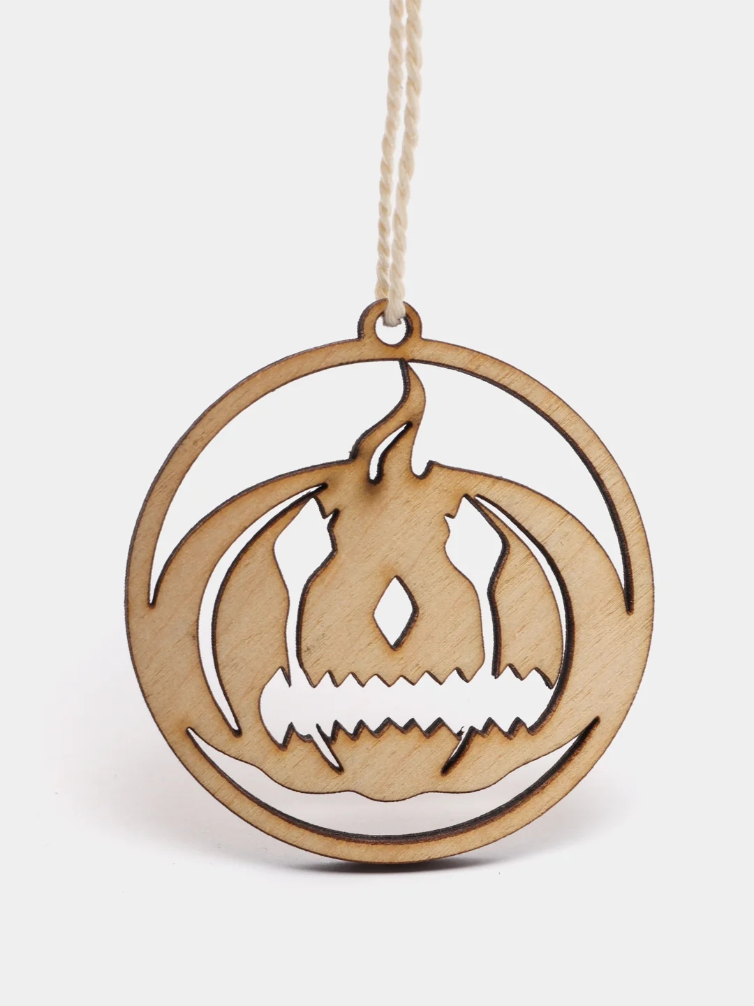 Бежевый подвеска резная, украшение, "Halloween"