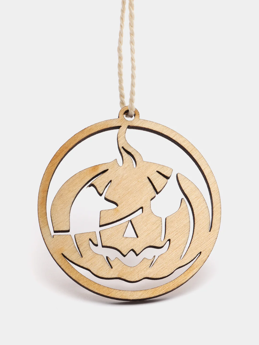 Бежевый подвеска резная, украшение, "Halloween"