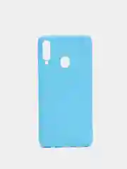 Голубой чехол Samsung Galaxy A20s, Самсунг Галакси А20с силиконовый цветной матовый