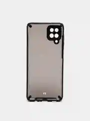 Черный чехол для Samsung Galaxy A12 Противоударные чехлы с блёстками