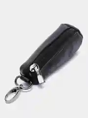 Черный ключница из натуральной кожи