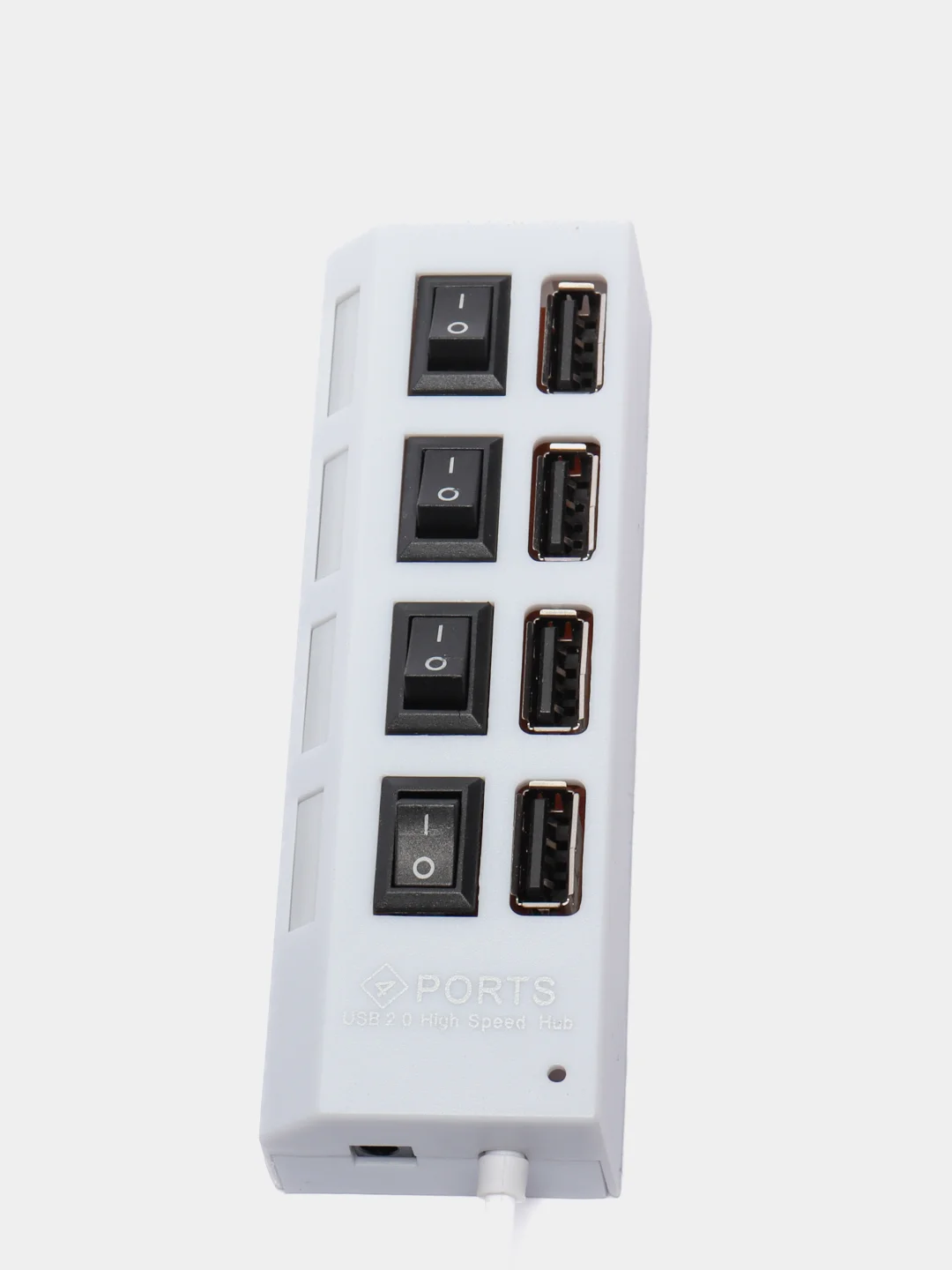 Белый разветвитель USB HUB 2.0 с 4 портами