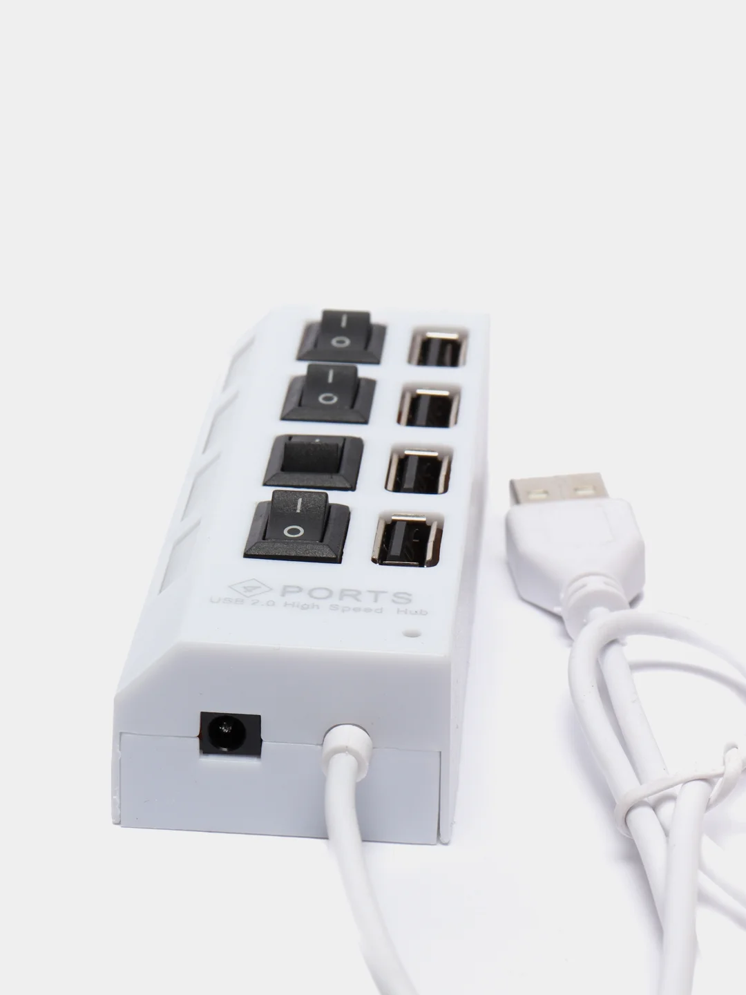 Белый разветвитель USB HUB 2.0 с 4 портами