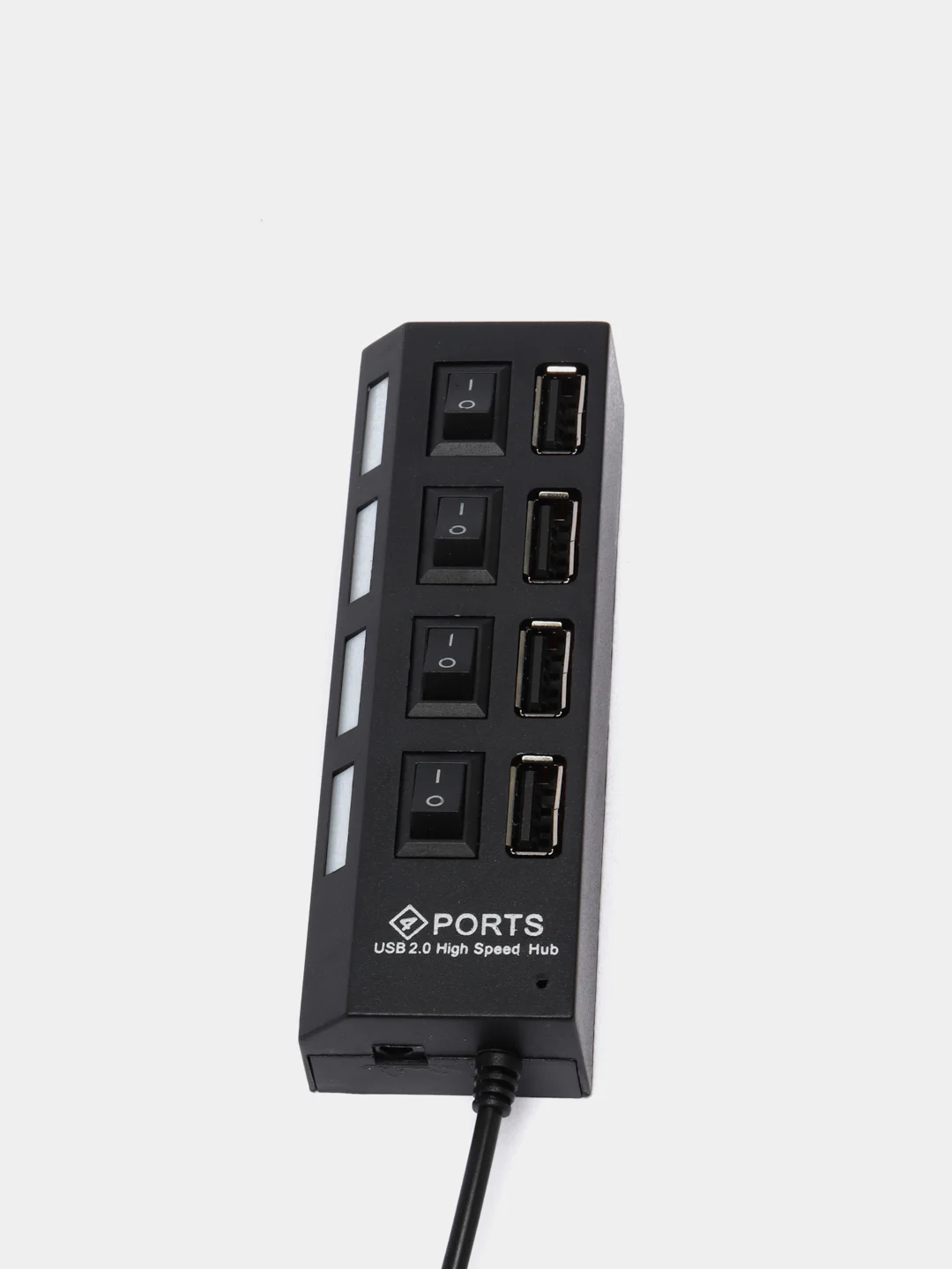 Черный разветвитель USB HUB 2.0 с 4 портами