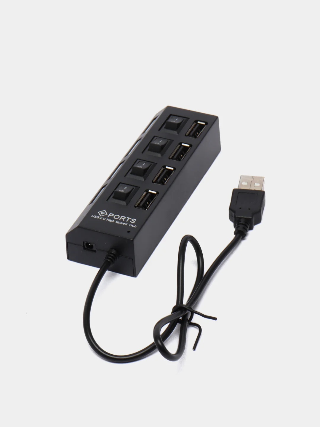 Черный разветвитель USB HUB 2.0 с 4 портами
