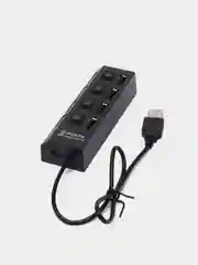 Черный разветвитель USB HUB 2.0 с 4 портами