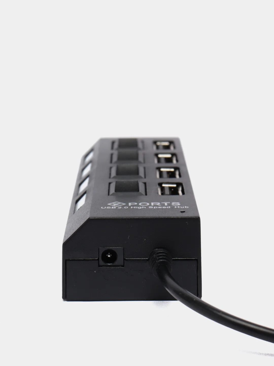 Черный разветвитель USB HUB 2.0 с 4 портами