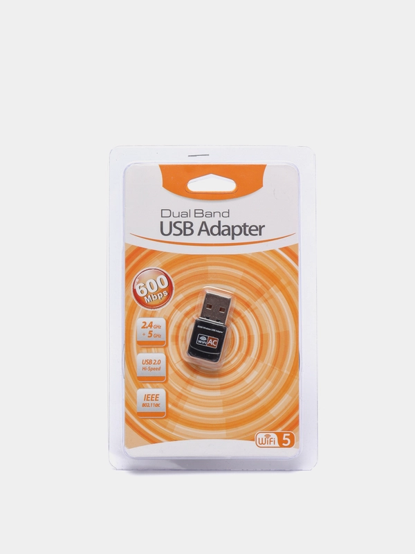 Беспроводной Wi-Fi адаптер, USB 2.0, двухдиапазонный, AC