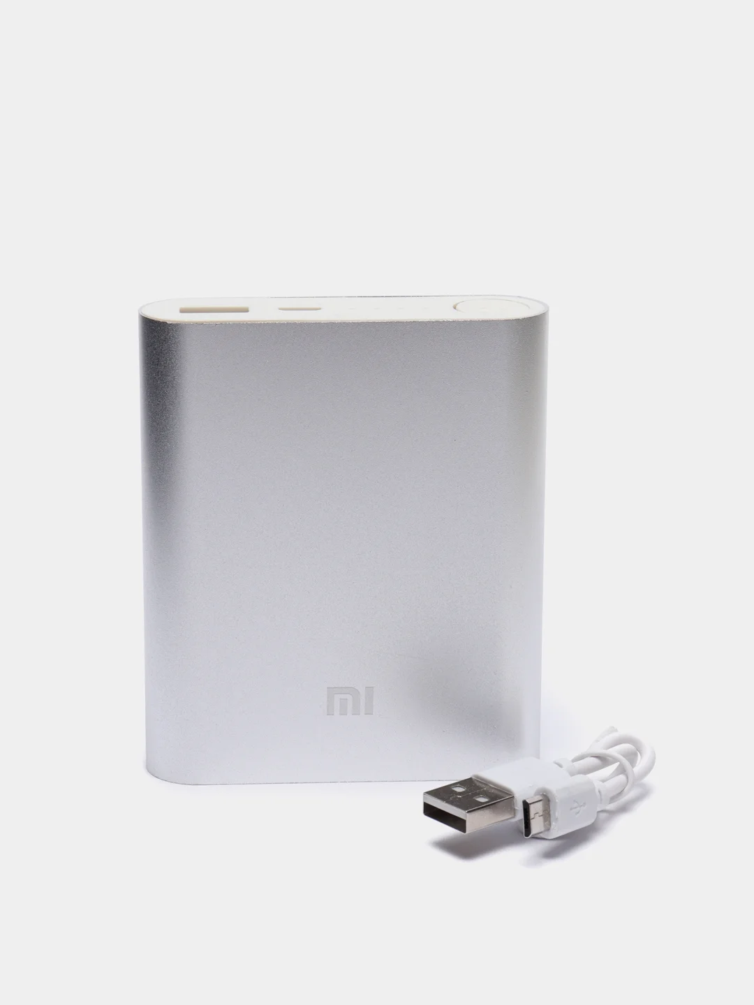 Серебряный внешний аккумулятор Xiaomi Mi Power Bank 10400 mAh