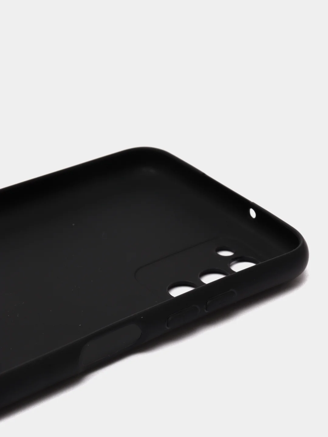 Черный чехол для Samsung A03s цветной матовый
