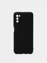 Черный чехол для Samsung A03s цветной матовый