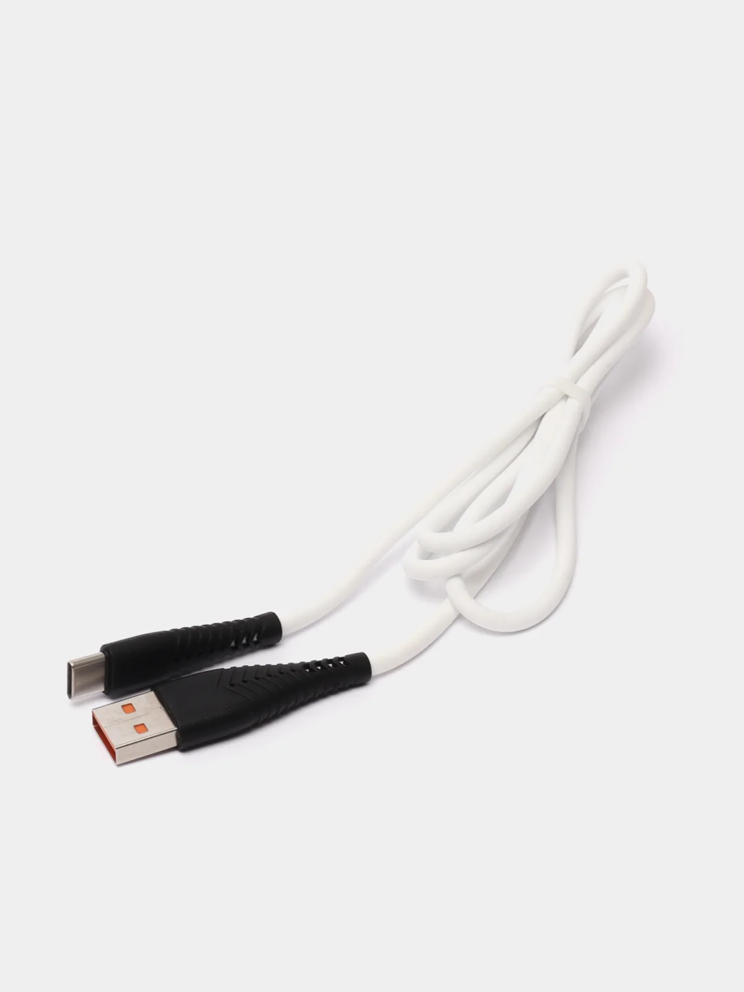 Белый кабель Denmen D19 microUSB, Type-C, Lightning быстрая зарядка