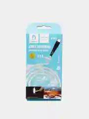 Белый кабель Denmen D19 microUSB, Type-C, Lightning быстрая зарядка