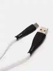 Белый кабель Denmen D19 microUSB, Type-C, Lightning быстрая зарядка