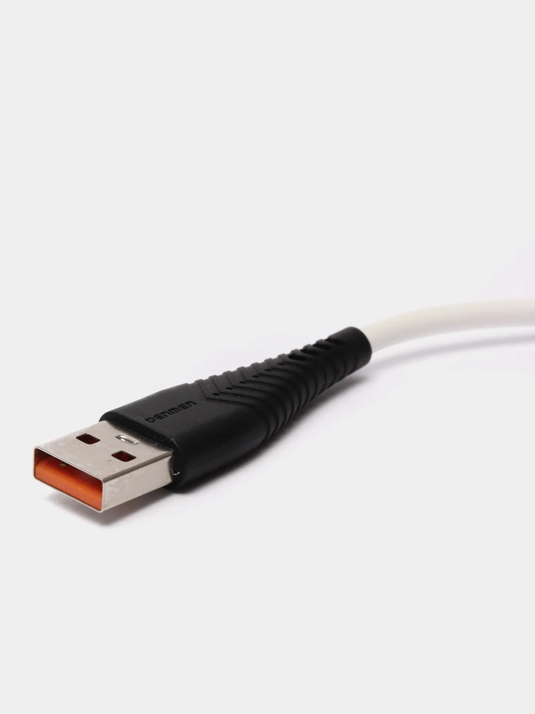 Белый кабель Denmen D19 microUSB, Type-C, Lightning быстрая зарядка
