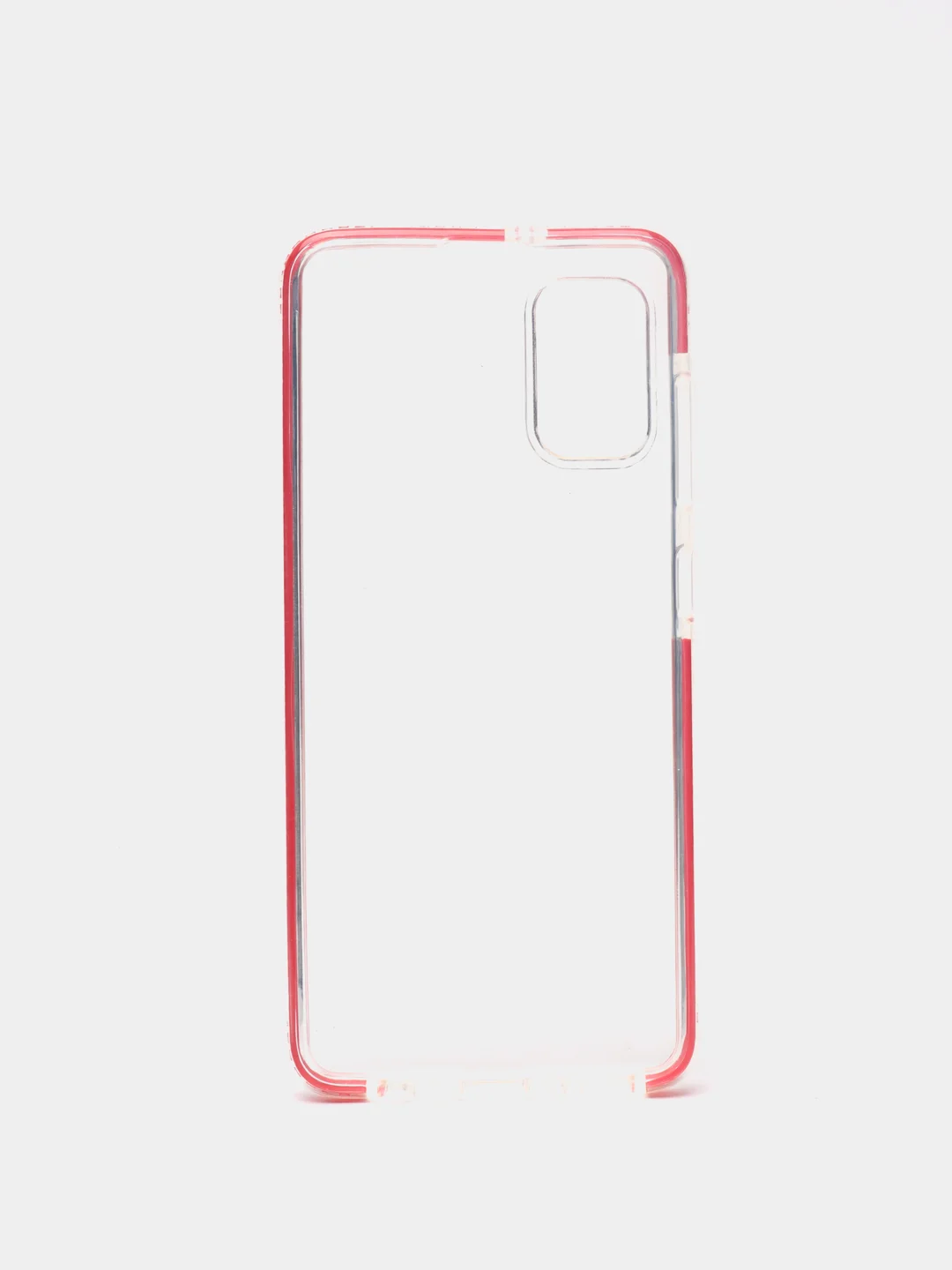 Красный чехол для Samsung A41, силиконовый, прозрачный, с цветной вставкой