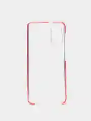 Красный чехол для Samsung A41, силиконовый, прозрачный, с цветной вставкой