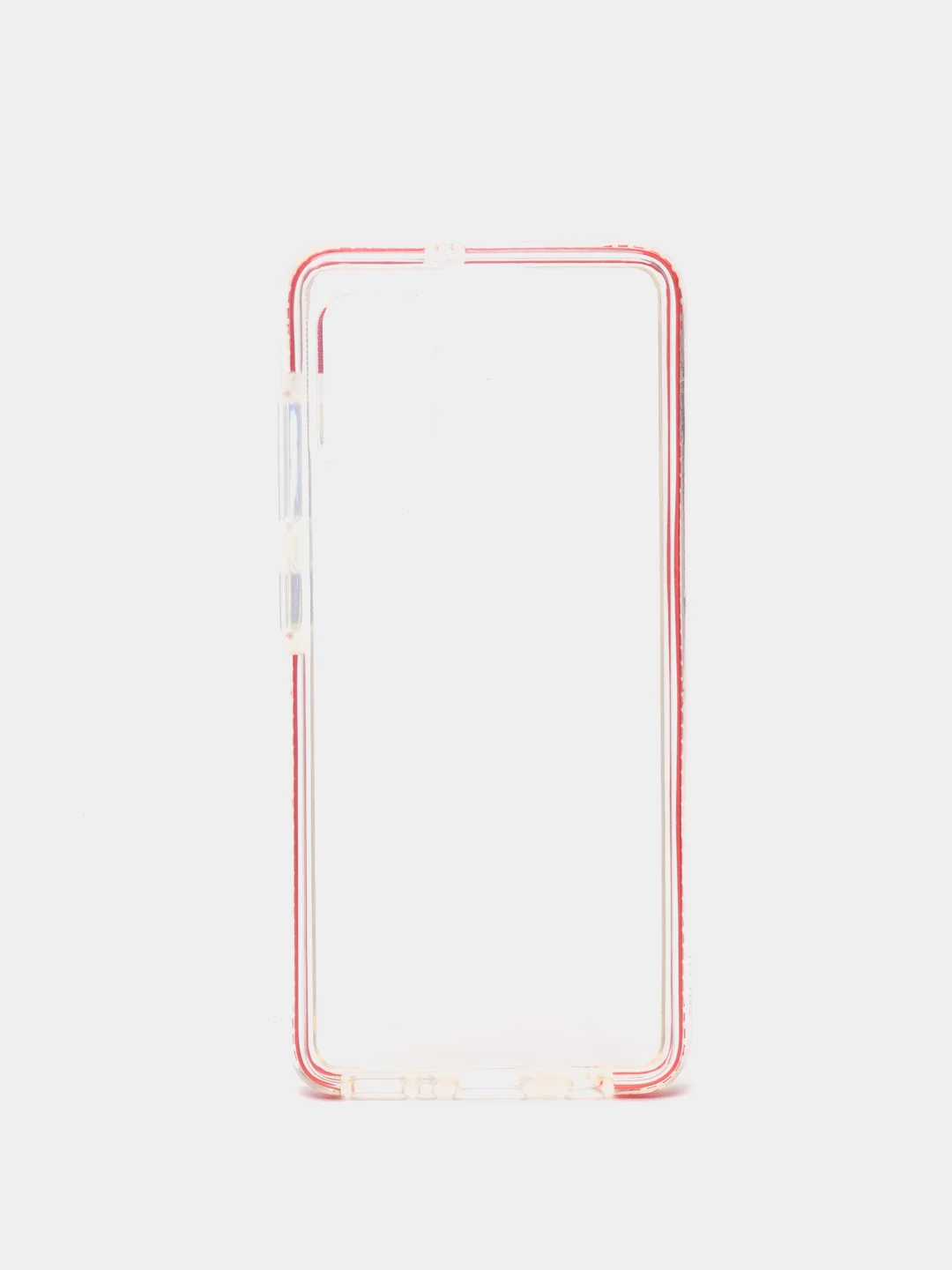Красный чехол для Samsung A41, силиконовый, прозрачный, с цветной вставкой