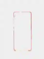 Красный чехол для Samsung A41, силиконовый, прозрачный, с цветной вставкой
