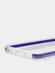 Синий чехол для Samsung A41, силиконовый, прозрачный, с цветной вставкой