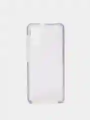 Синий чехол для Samsung A41, силиконовый, прозрачный, с цветной вставкой