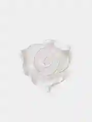 Белый полубусины фигурные Роза