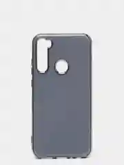 Серый меланж чехол Xiaomi Redmi Note 8 2019/21 цветной, силиконовый, с глянцевой рамкой (Редми Нот 8)