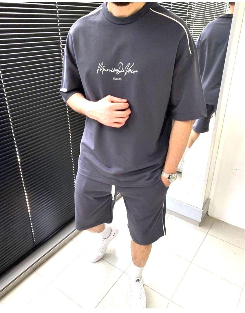 Мужской костюм летний, с футболкой и шортами купить по цене 2199 ₽ в интернет-магазине KazanExpress