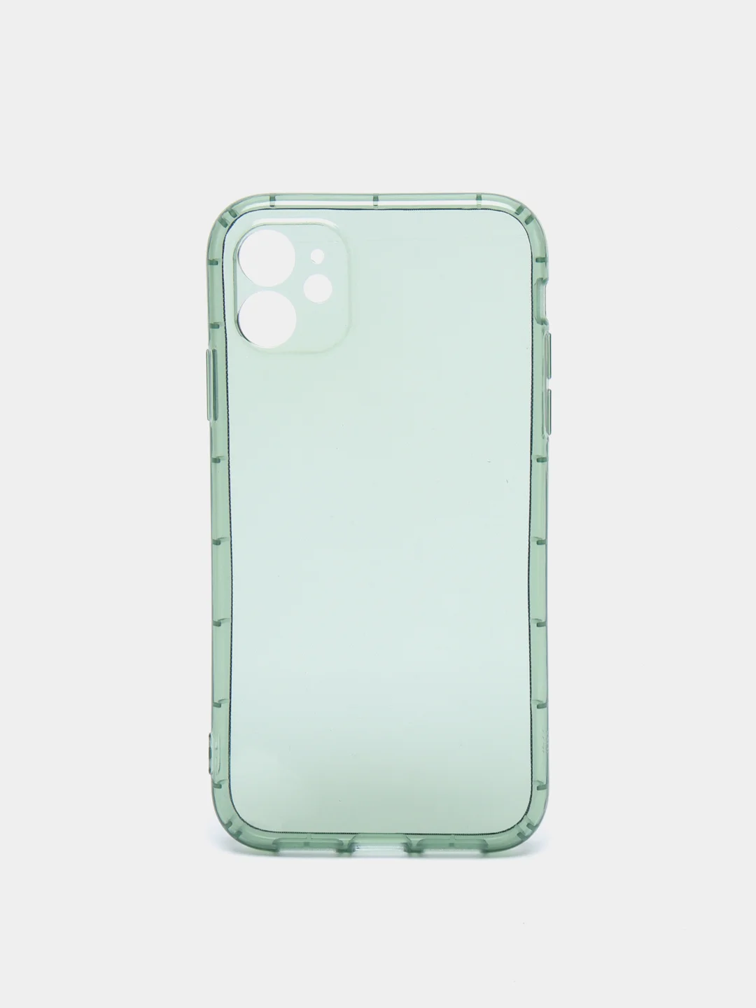 Зеленый чехол для iPhone 11 прозрачный цветной силиконовый