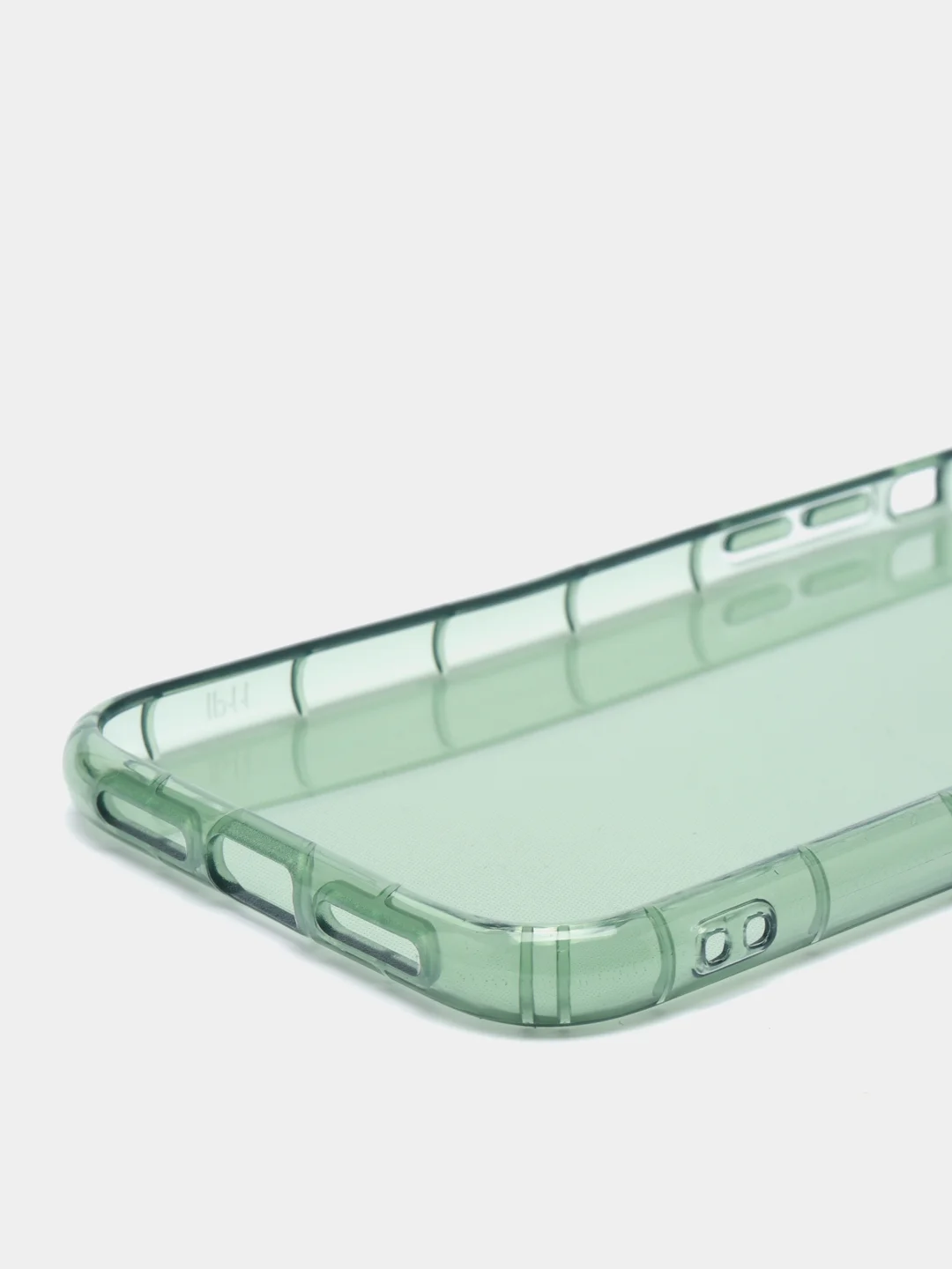Зеленый чехол для iPhone 11 прозрачный цветной силиконовый