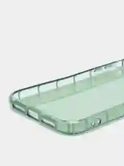 Зеленый чехол для iPhone 11 прозрачный цветной силиконовый