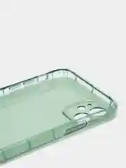 Зеленый чехол для iPhone 11 прозрачный цветной силиконовый