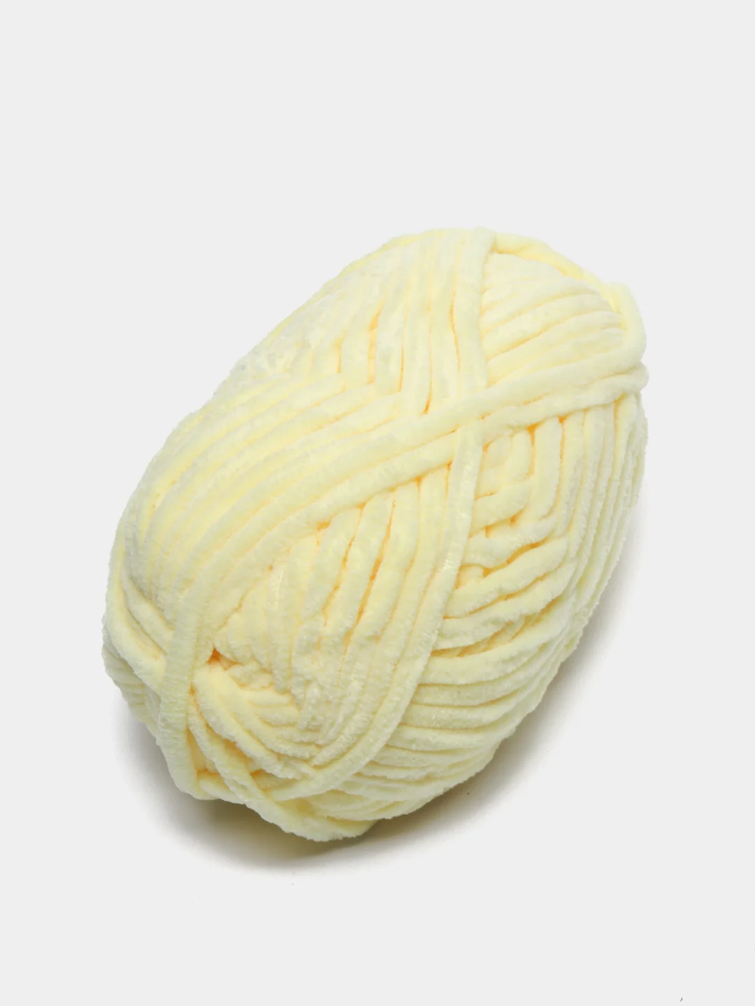 Светло-жёлтый пряжа плюшевая Alize Velluto, микрополиэстер, 100 г, 68 м