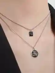 Серебряный двухслойная цепочка "GoodLuck"