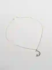Серебряный кулон подвеска мусульманская женская из медицинского сплава "Полумесяц и звезда"