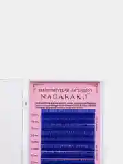 Синий ресницы для наращивания Nagaraku цветные, изгиб D