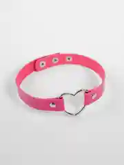 Розовый чокер с сердечком