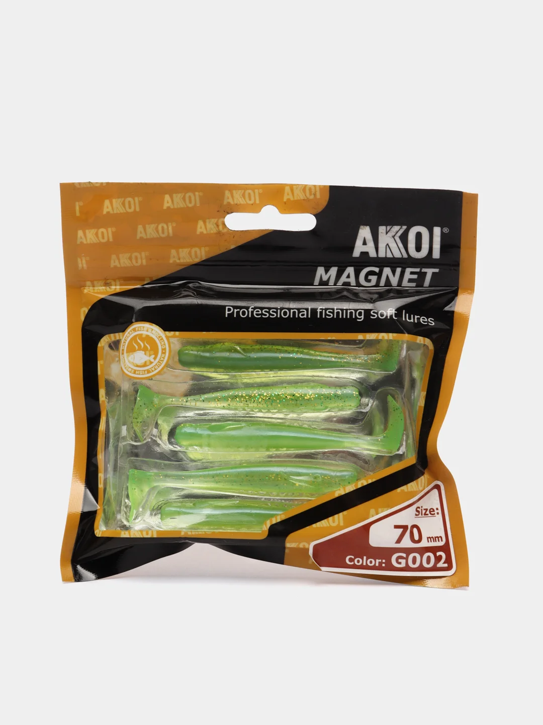Бордовый виброхвост Akoi 70 мм, 5 штук