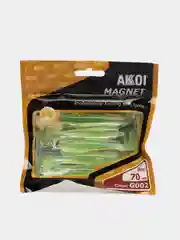 Бордовый виброхвост Akoi 70 мм, 5 штук